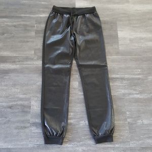 Black Leather Face Luscious Sweats